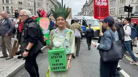 Thousands Protesters Assemble in Heart of London to Challenge Donald Trump's Second State Visit